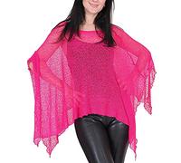 Ikat Mimosa Ladies Crochet Poncho Lace Fish Net Batwing Wrap Beach Cover Up