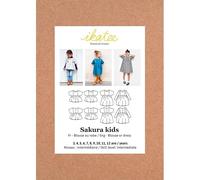 Ikatee Sewing Pattern Kids Sakura Blouse & Dress 3 Years - 12 Years