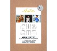 Ikatee Sewing Pattern Kids Vienne Vest Tops, Dresses 3 Years - 12 Years