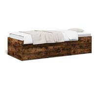 IKAYAA Daybed with Drawer Sofa Bed with storage Day bed with storage Bed with Drawer Guest Bed for Living Room and Bedroom-smoked oak-90 x 190 cm