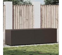 IKAYAA Litre PolyRattan Outdoor Storage Box Grand patio Deck Box Outdoor Garden Storage Box Cushion Box Storage Containers for Tools Pool Accessory Pillows-brown-200 x 50 x 60 cm
