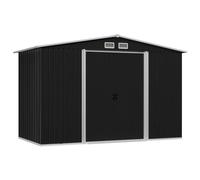 IKAYAA Metal Garden Shed - Outdoor Storage for Tools & Equipment - Steel, Anthracite - 257x205x178 cm