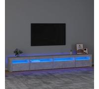IKAYAA TV Cabinet with LED TV tables for living room TV unit TV Stand Sideboard Entertainment Centre TV Console Media Unit HiFi Cabinet for Living Room Bedroom-concrete grey-270x35x40 cm