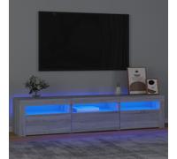 IKAYAA TV Cabinet with LED TV tables for living room TV unit TV Stand Sideboard Entertainment Centre TV Console Media Unit HiFi Cabinet for Living Room Bedroom-grey sonoma-180x35x40 cm-2