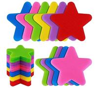 IKAYAS 48 Pcs Star Carpet Spots Markers Carpet Circles Carpet Markers for Kids Social Distancing and Wait Line Up, Removable Spots markers for Classroom, 6 Colors