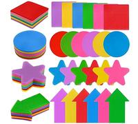 IKAYAS 72 Pcs Carpet Spots Markers - Circles for Classroom Decoration, Teacher Supplies - Dots with Star/Arrow/Circle/Square Styles, 6 Colors