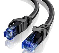 ikbc 5m Ethernet Cable, High Speed RJ45 Internet Cable 5m Cat 6, 5 metre Network Cable LAN 23AWG UTP CCA, Black Round Long Patch Cord for Router Switch Modem TV Laptop PC (5 Clips)