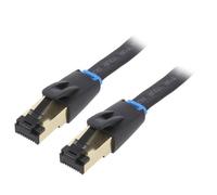 IKCBF Patch cord U/FTP Cat 8.1 Line OFC TPE Black L: 1m 30AWG VENTILATION