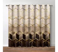 IKDZCM Marble Curtains Retro Abstract Brown Brick Stone Wall Decor Home Bedroom Living Room Darkening Grommet Window Drapes WxH/2x69x102inch