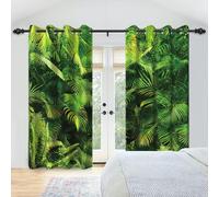 IKDZCM Summer Hawaiian Palm Tree Window Curtain Tropical Jungle Leaves Bedroom Living Room Blackout Polyester Fabric Curtains WxH/2x28x48inch