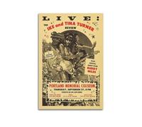 Ike & Tina Turner 1973 Portland Print Album Cover Signed Limited , Music Album Cover ,Pop Hip Hop Rap Singer Star Music Poster Aesthetic Canvas Wall Art for Girl And Boy Teens Dorm Decor 24x36inch(60x