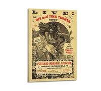 Ike & Tina Turner 1973 Portland Print Album Cover Signed Limited , Music Album Cover ,Pop Hip Hop Rap Singer Star Music Poster Aesthetic Canvas Wall Art for Girl And Boy Teens Dorm Decor 24x36inch(60x