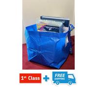 IKEA FRAKTA Large Bags, Shopping Laundry Storage Garden, Pack of 5, Blue 71L New