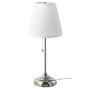 Ikea 2 x Table lamp, nickel-plated, white