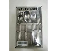 IKEA 24-Piece Flatware Set, Stainless Steel, 22 x 14 x 4 cm