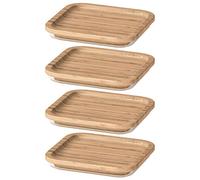 IKEA 365+ Square Wooden Bamboo Reusable Lid 15x15cm - Set of 4