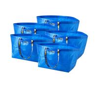 Ikea - 5x Frakta Blue Large Bags - Ideal For Outdoor Use & Storage (Max Load - 25kg)