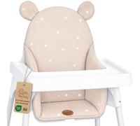 Ikea Antilope Feeding Chair Liner White Stars and Dots on Beige Background Polyester