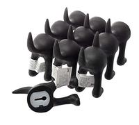 Ikea BASTIS Black Dog-Tail Wall Hooks 12cm - Set of 10