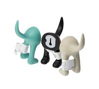 IKEA BASTIS Dog-Tail Wall Hooks, Turquoise/Beige/Black, 12 Centimetres, Set of 1 of Each