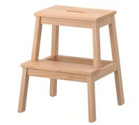 IKEA Bekväm Step Stool Solid Beech with Carry Handle 50 cm High