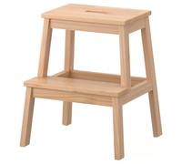 IKEA Bekväm Step Stool Solid Beech with Carry Handle 50 cm High