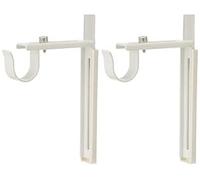 IKEA Betydlig Wall or Ceiling Curtain Rod Brackets Steel Adjustable (Set of 4, Without Expert Setup, Black)