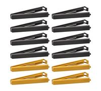Ikea BEVARA Plastic Large Food Sealing Clips, 14cm Long, Grey & Yellow - Set of 12 Clips