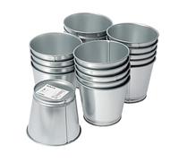 IKEA BINTJE 9cm Small Galvanised Steel Plant Pots - Set of 20