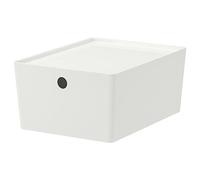 IKEA Box with Lid White - Modern Storage Box with Lid - Large - 15L Capacity - Perfect for Billy Bookcase & Bestå Storage