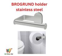 IKEA BROGRUND Toilet Roll Holder Stainless Steel Modern Wall Mount