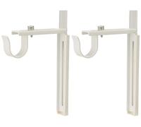 Ikea Curtain Rod Holder Bracket Wall/Ceiling Set of 2 Steel White