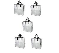 IKEA DIMPA Extra Large Storage Bag, Clear Heavy Duty Bags, Moth Moisture Protection Storage Bags (Pack of 5, 25 ½x8 ¾x25 ½)