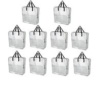 IKEA DIMPA Extra Large Storage Bag, Clear Heavy Duty Bags, Moth Moisture Protection Storage Bags (Pack of 10)