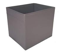 Ikea Dröna Storage Box Shelf Insert 33 x 38 x 33 cm (W x D x H) Grey Suitable for Kallax, Expedit, Besta, etc, Polyester, Cardboard, Black