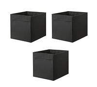 Ikea Drona Box (Black, 3 Pack (L:15" x W:13" x H:13"))