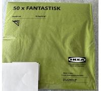 IKEA FANTASTISK - Paper Napkin, Medium Green / 50 Pack - 40x40 cm
