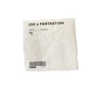 IKEA FANTASTISK Paper Napkin White 100 Pack 40x40 cm