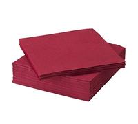 IKEA FANTASTISK Paper Napkins in Dark Red (40 cm x 40 cm), 3 Layers, Pack of 50
