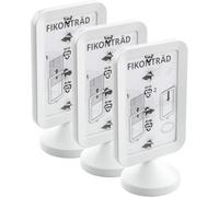 Ikea FIKONTRAD 10x15cm 6x4 Double Sided Photo Menu Frames with Stands, White, 605.187.16, Plastic - Set of 3