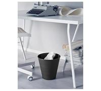 IKEA Fniss Waste Paper Basket Made from Polypropylene, White, Red or Black, Diameter 28 cm, Height: 28 cm, Volume: 10 Litres, Plastic, black, Durchmesser: 28 cm Höhe: 28 cm Inhalt: 10 l