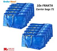 IKEA FRAKTA Bags 10x Large Shopping Laundry Storage Garden Plastic Carrier 71L