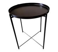 IKEA GLADOM Side Table w/Removable Tray Top, Steel Black 45x53 cm - NEW