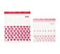 IKEA ISTAD resealable bag, patterned red/pink