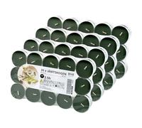 Ikea JAMTSKOGEN Scented Christmas Tealight Candles, Pine, Cypress & Eucalyptus, Dark Green, 3.5h Burn Time - Set of 120