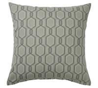 Ikea JATTEPOPPEL Cushion Covers, Green/Grey Geometric Pattern, 50x50cm (20x20 Inches), 100% Cotton, Hidden Zipper, 005.136.27 - Set of 2