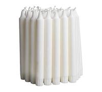 IKEA JUBLA 50 White Unscented Lustre Candles, 20 cm, 6h Burn Time, 100% Stearin, Fragrance-Neutral