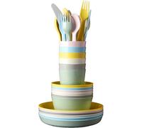 Ikea Kalas BPA Free Plastic Kids Tableware Set - Bowl, Plate, Cup and Cutlery - Pastel Colours
