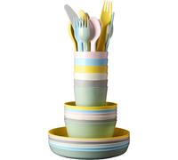 Ikea Kalas BPA Free Plastic Kids Tableware Set - Bowl, Plate, Cup and Cutlery - Pastel Colours