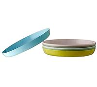 IKEA Kalas Plastic Plate 6 Pack 19 x 2 centimetres Pastel Multi Coloured